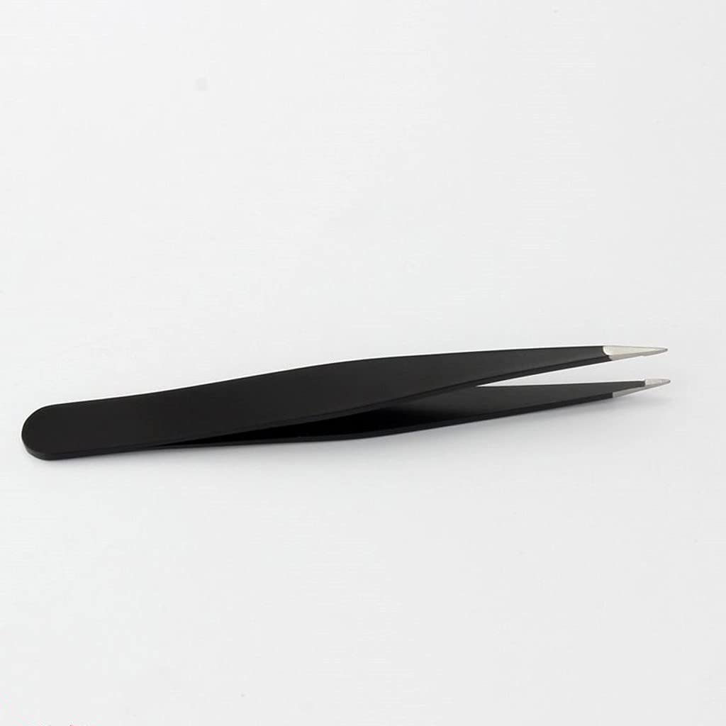 2-Piece Stainless Steel Eyebrow Tweezer Set with Case