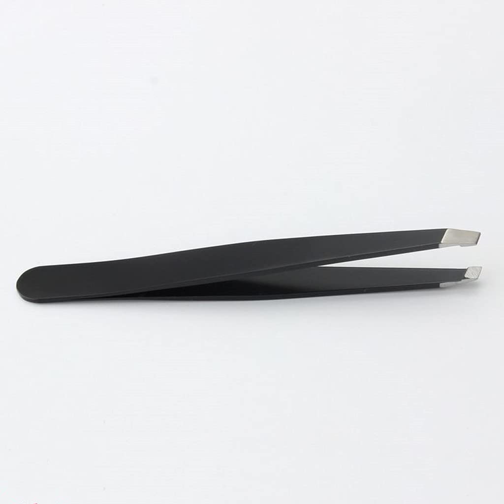 2-Piece Stainless Steel Eyebrow Tweezer Set with Case