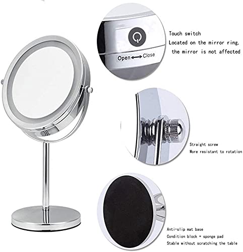 8" Rechargeable LED Makeup Mirror with 10X Magnification