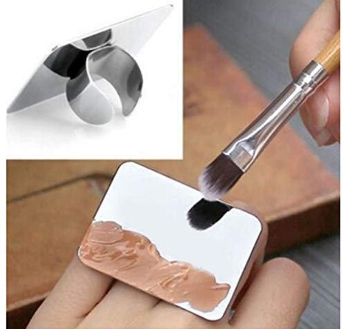 2-Piece Stainless Steel Makeup Mixing Ring Palette