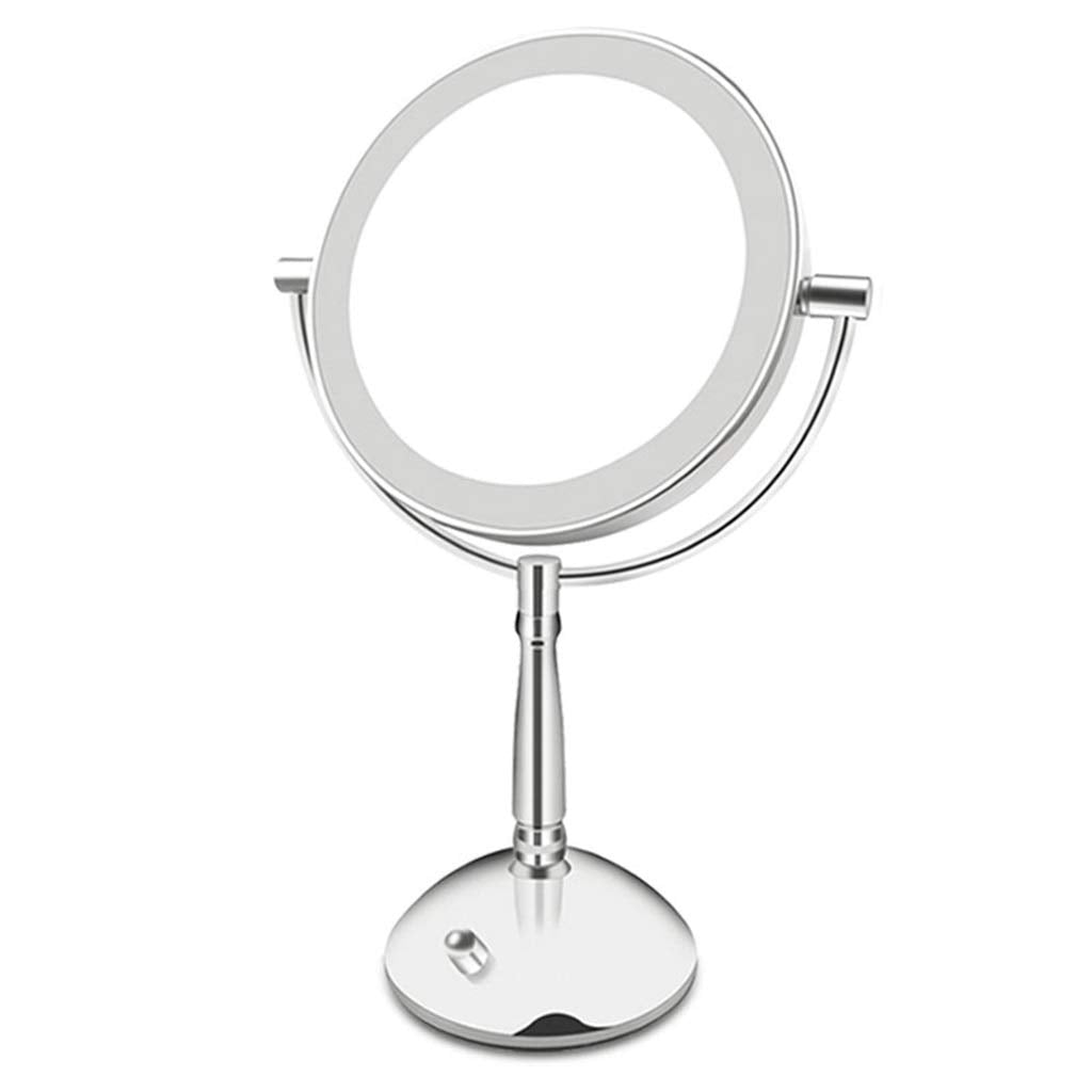 8" LED Makeup Mirror with 5X Magnification & 360° Rotation