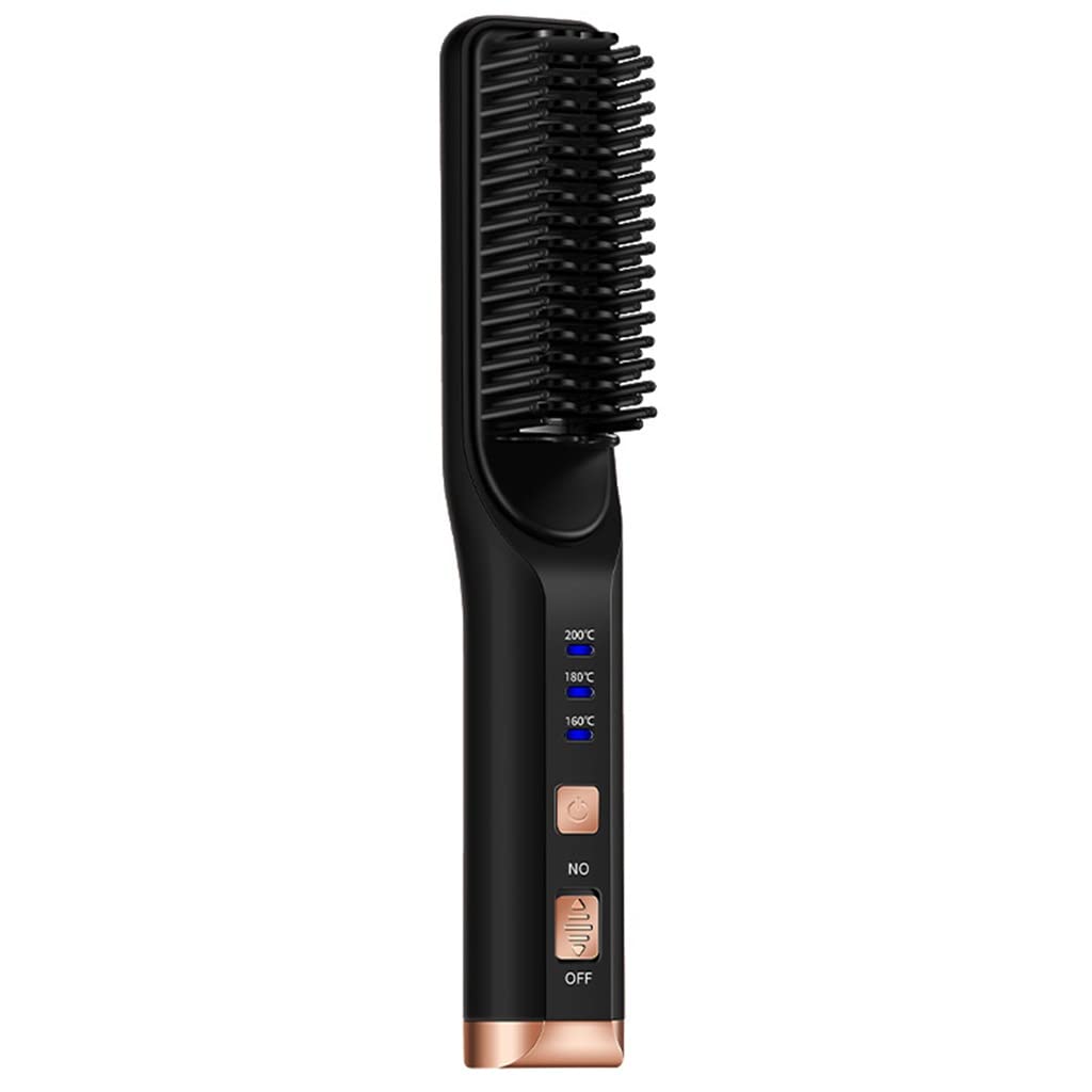 USB Rechargeable Cordless Beard & Hair Straightening Brush