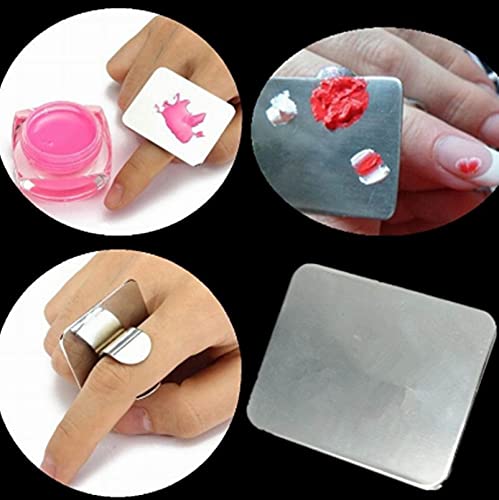 2-Piece Stainless Steel Makeup Mixing Ring Palette