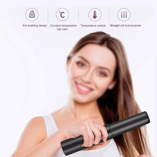 USB Rechargeable Ceramic Hair Straightener & Curler