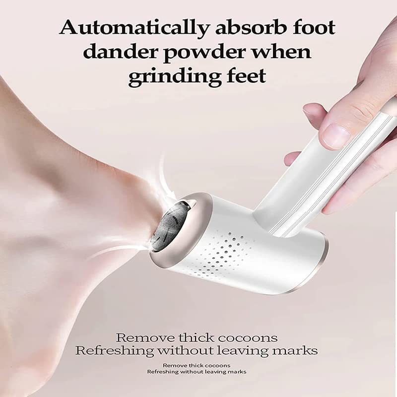 Portable Electric Foot Callus Remover with 3 Roller Heads