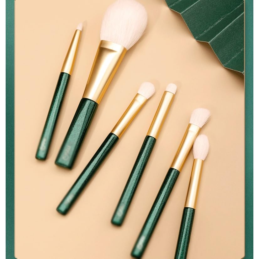 6-Piece Portable Makeup Brush Set for Powder & Eyeshadow
