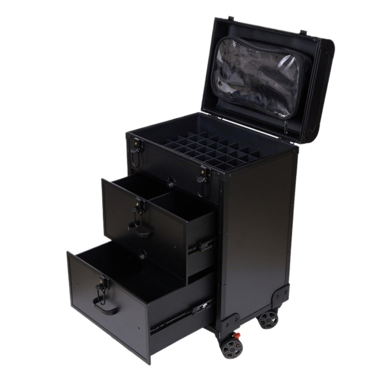 Lockable Rolling Hairdressing & Makeup Trolley Case