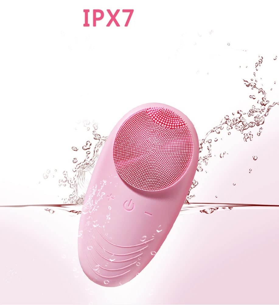 IPX7 Waterproof Sonic Facial Cleansing Brush, Pink