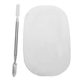 2-Piece Stainless Steel Makeup Mixing Palette Set with Spatul