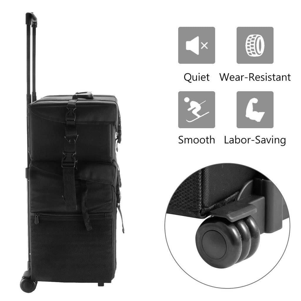 Large Detachable Makeup Trolley Case for Cosmetic & Beauty Storage