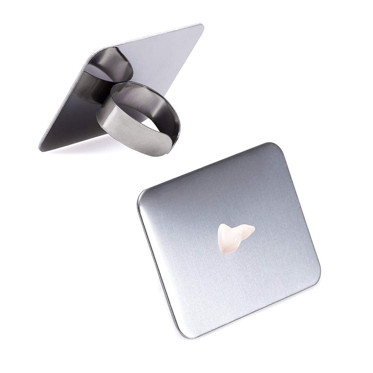 2-Piece Stainless Steel Makeup Mixing Ring Palette