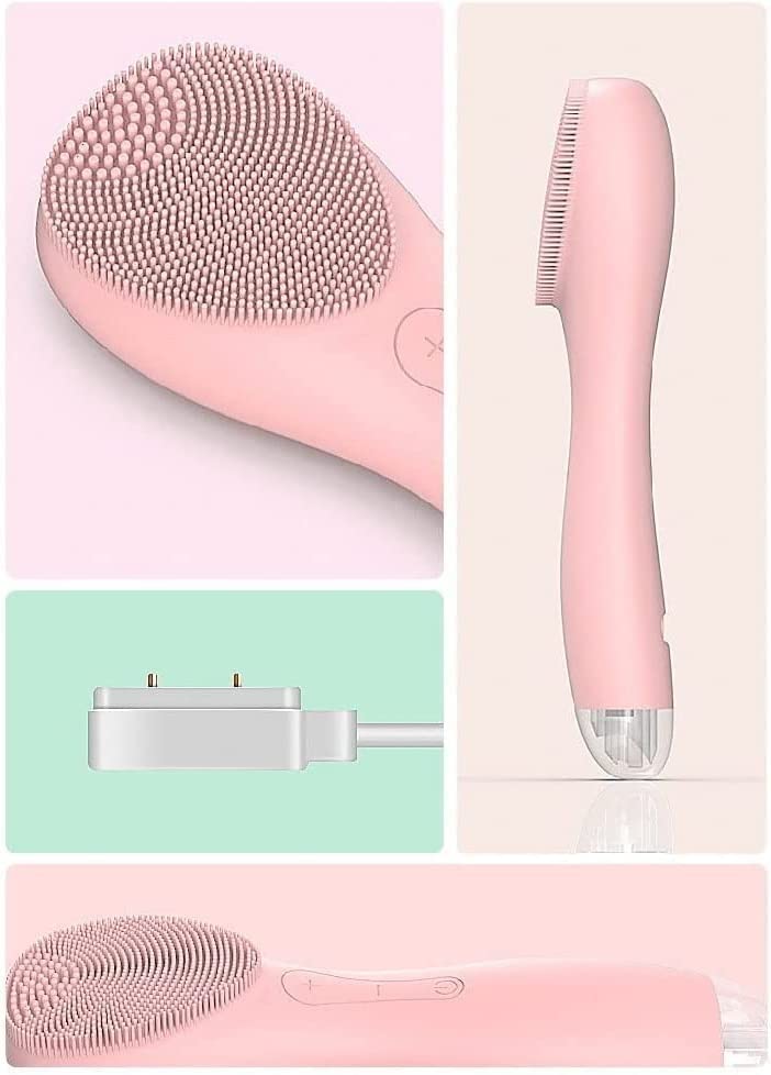 USB Rechargeable Waterproof Facial Cleansing Brush with 5 Speeds