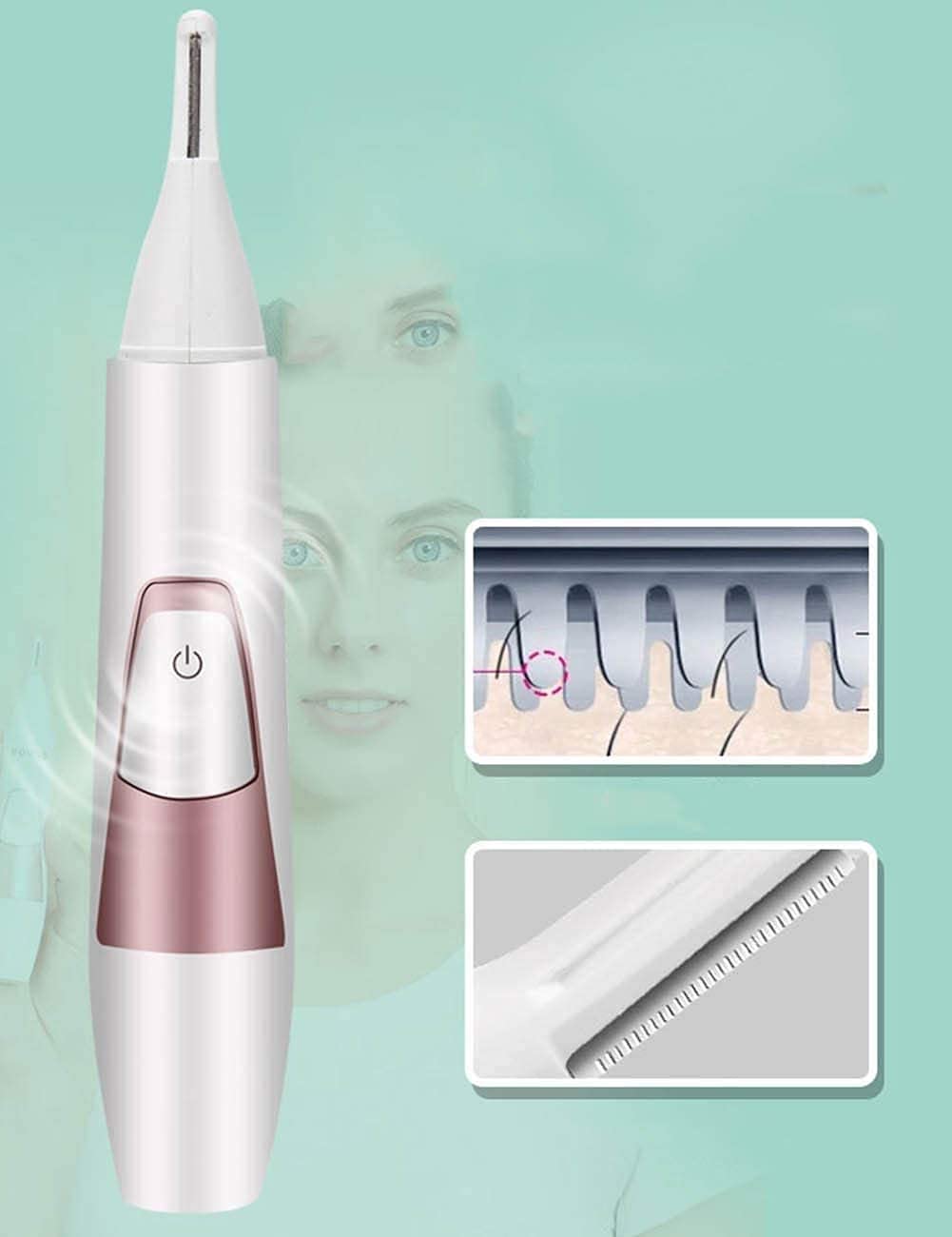 Precision Electric Eyebrow & Facial Hair Trimmer with Comb