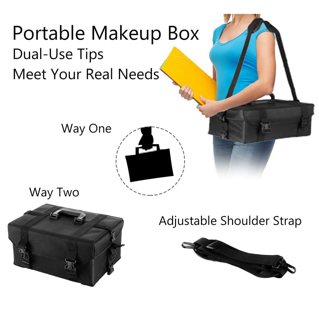 Large Detachable Makeup Trolley Case for Cosmetic & Beauty Storage