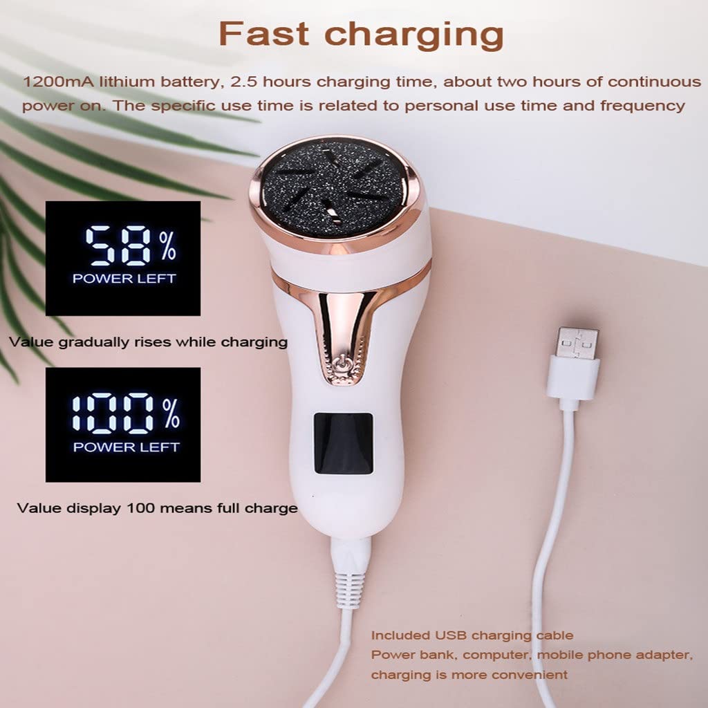 Rechargeable Electric Foot Callus Remover with LCD Display