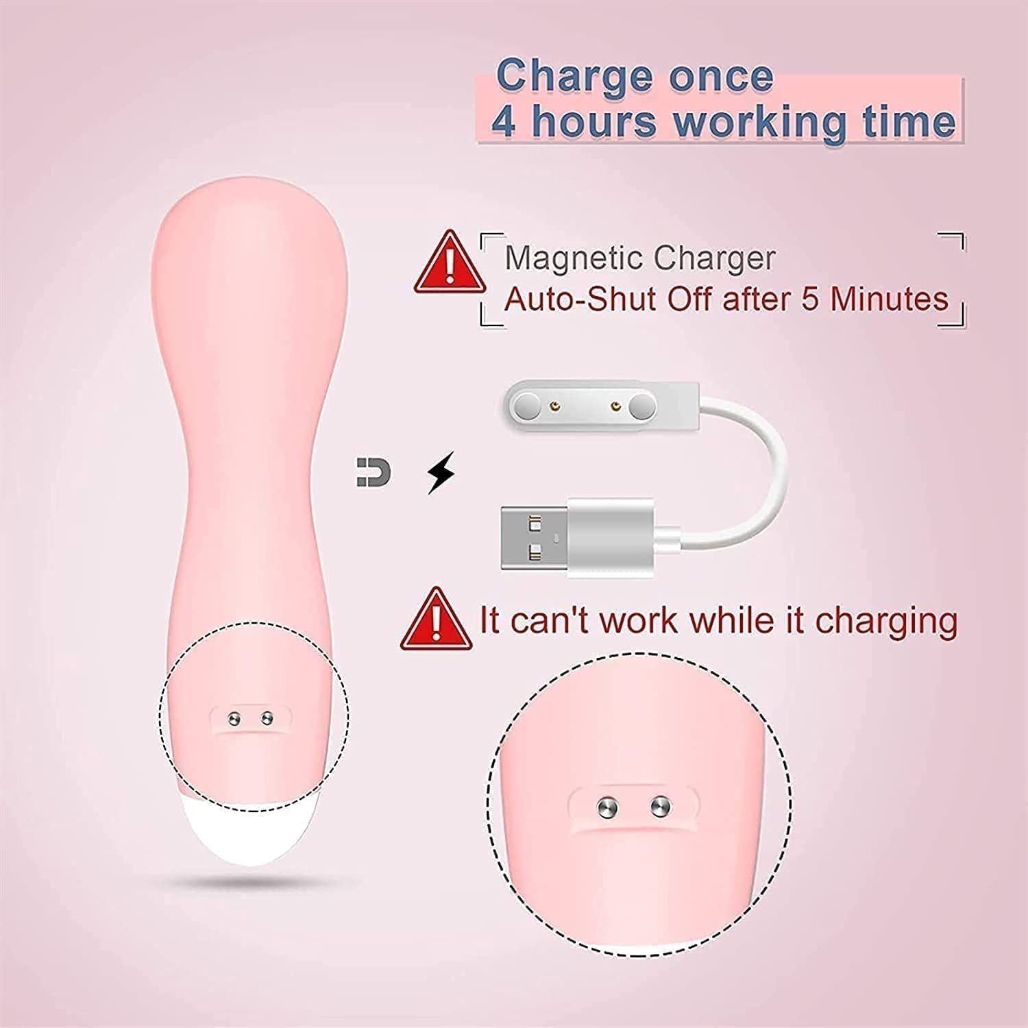 USB Rechargeable Waterproof Facial Cleansing Brush with 5 Speeds