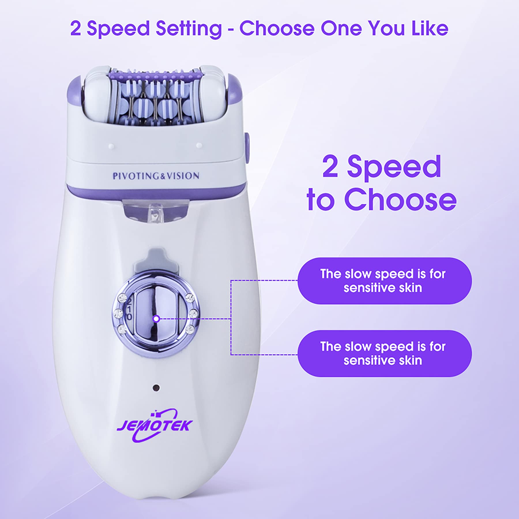 2-in-1 Cordless Epilator & Shaver for Face and Bikini Area