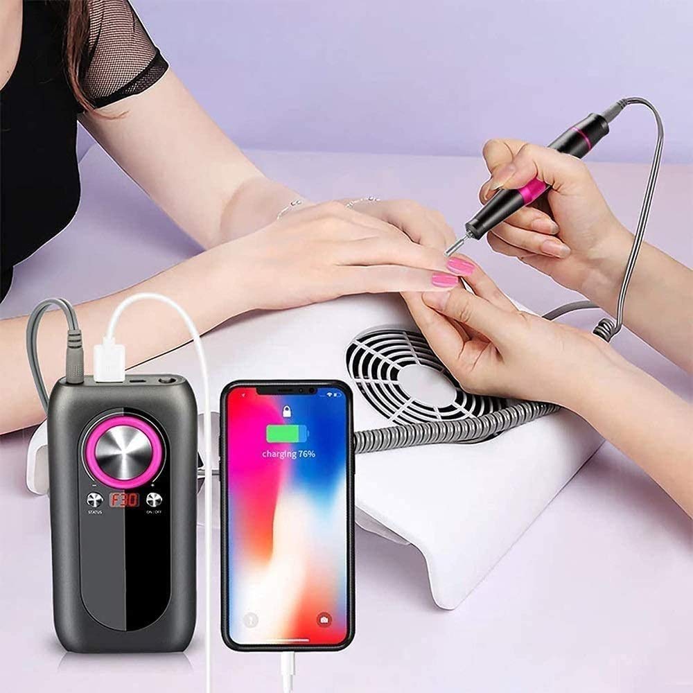 35,000 RPM Rechargeable Electric Nail Drill for Acrylic & Gel Nails