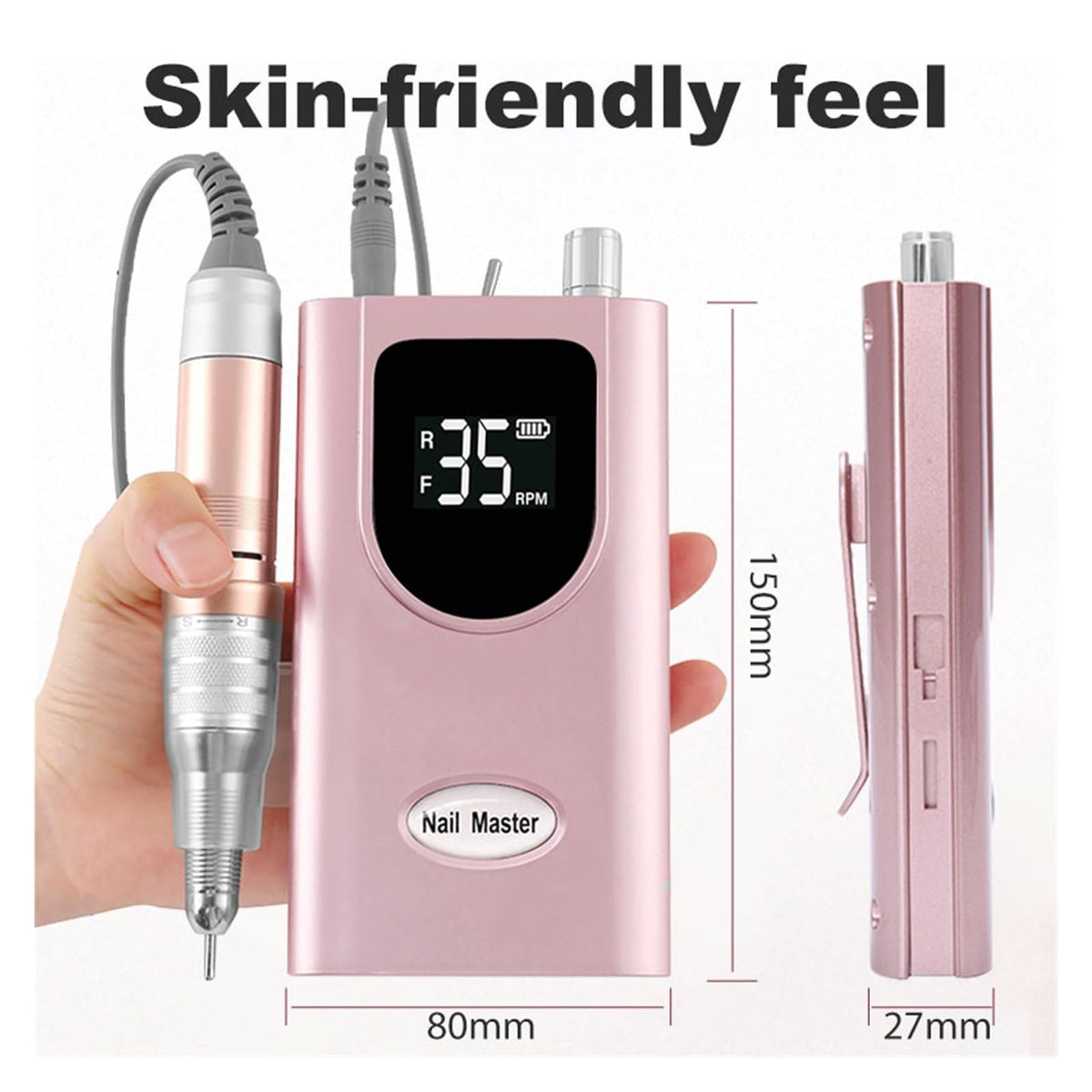 35,000 RPM Rechargeable Electric Nail Drill for Manicure & Pedicure
