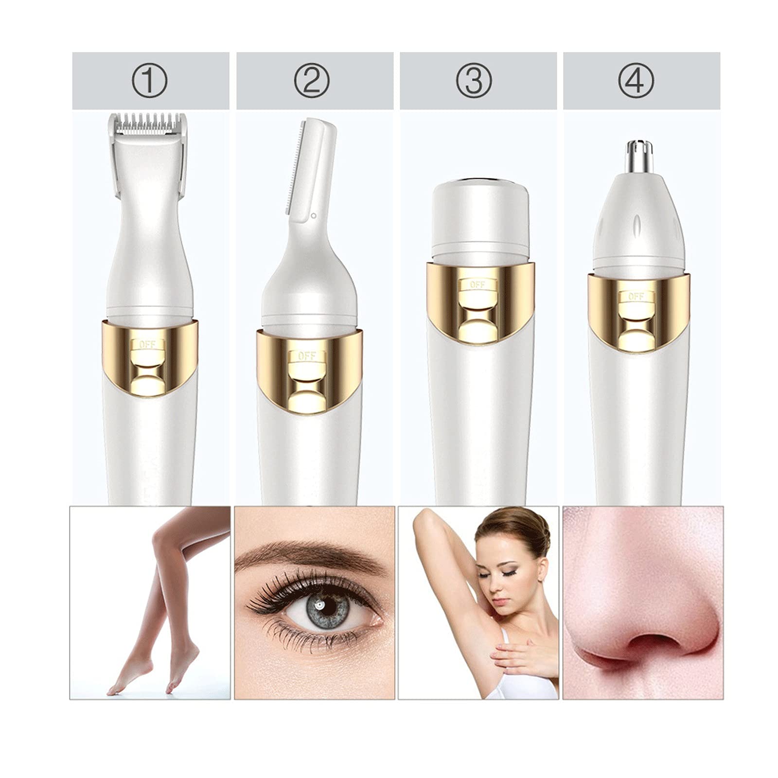 5-in-1 Rechargeable Waterproof Epilator & Body Hair Trimmer