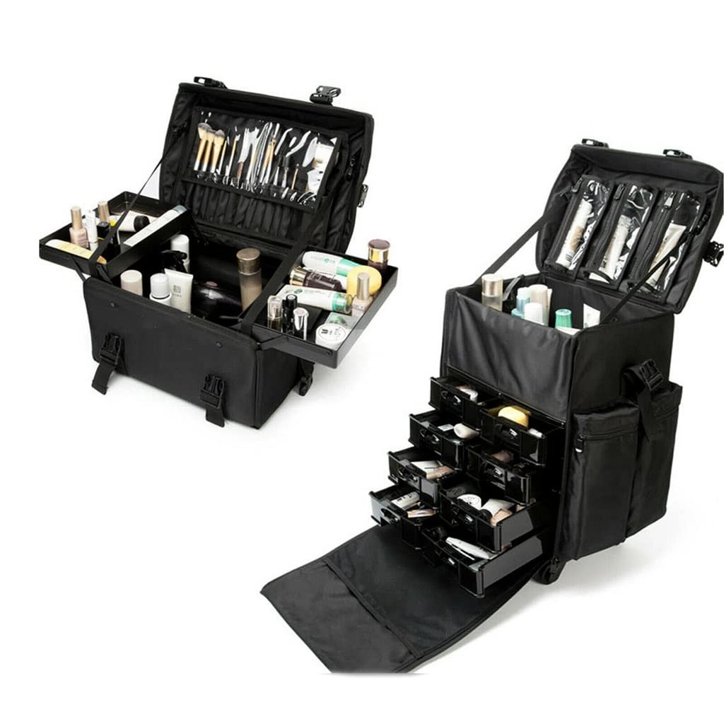 Large Detachable Makeup Trolley Case for Cosmetic & Beauty Storage
