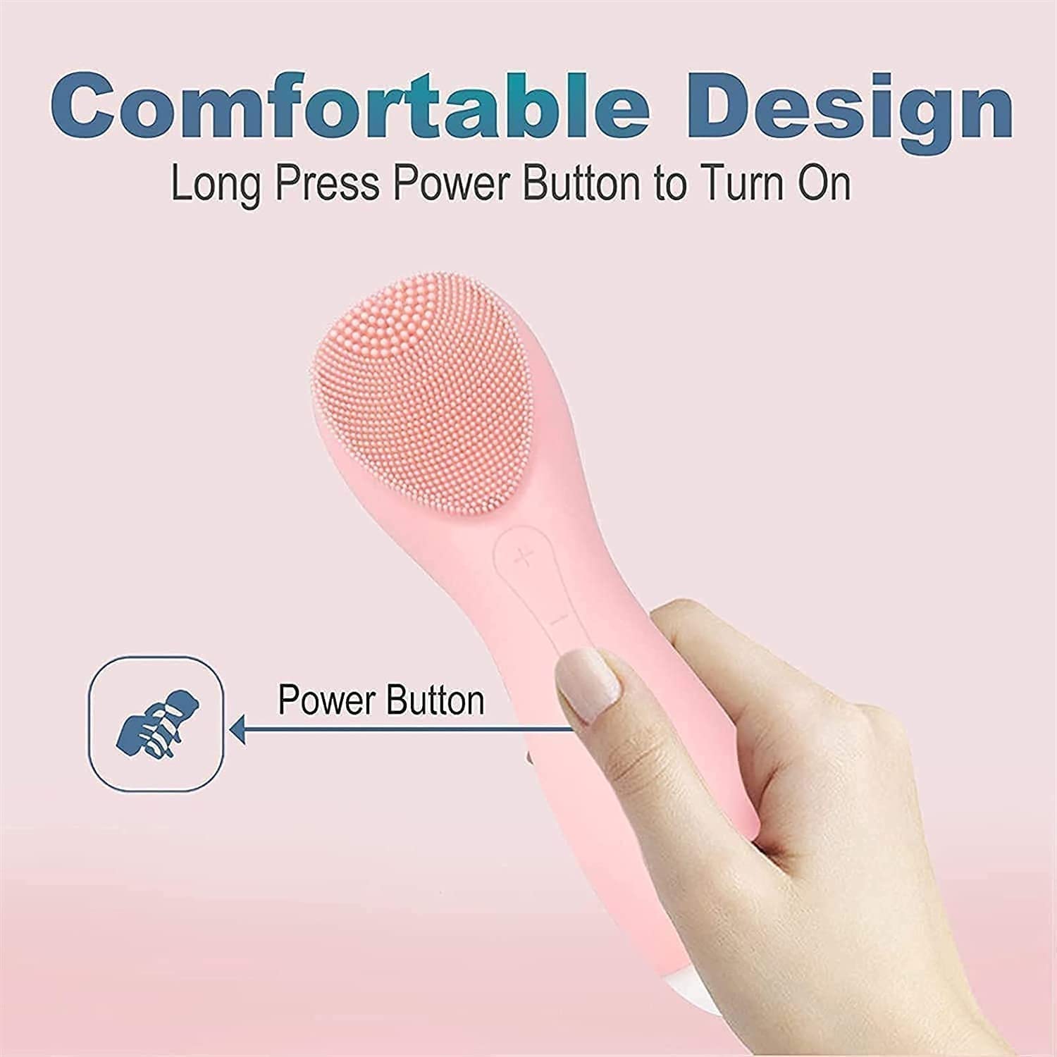 USB Rechargeable Waterproof Facial Cleansing Brush with 5 Speeds
