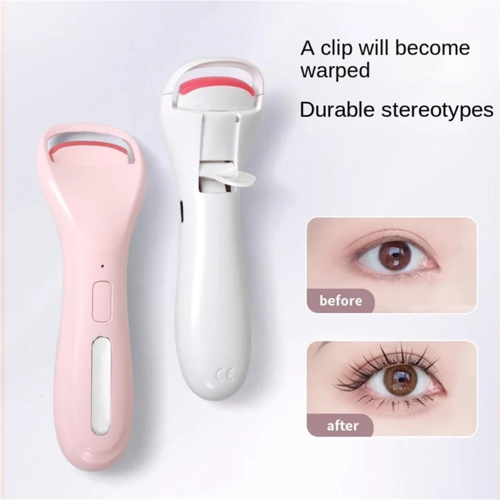 Electric Heated Eyelash Curler with 3 Temperature Settings