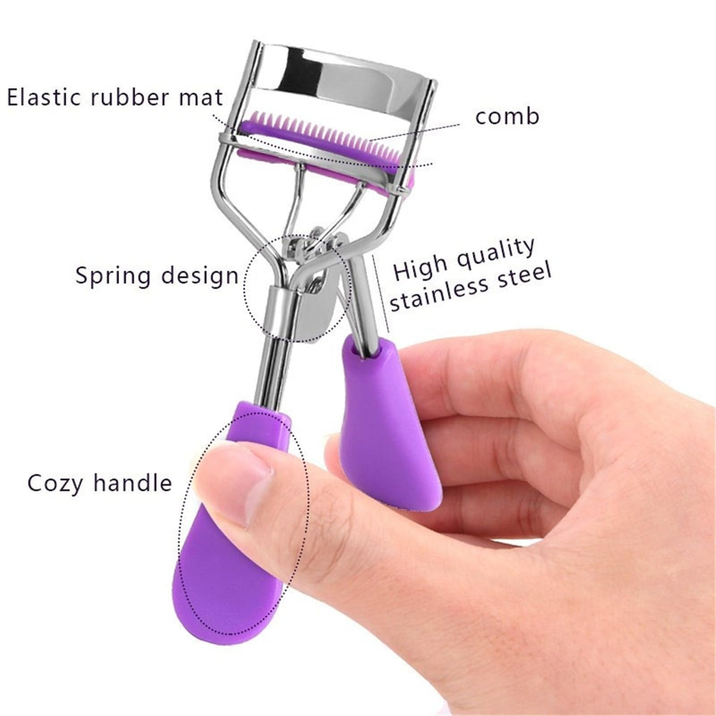Portable Stainless Steel Eyelash Curler for Natural Lift