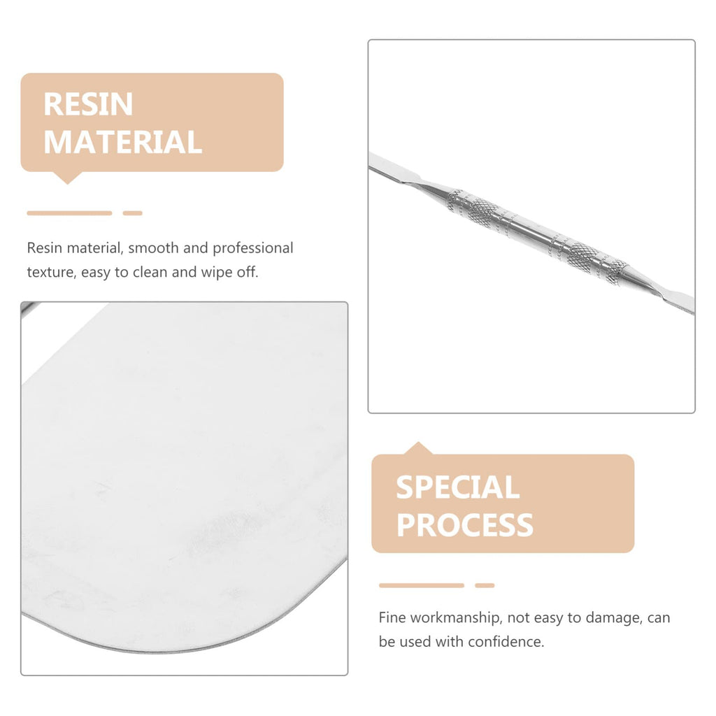 2-Piece Stainless Steel Makeup Mixing Palette Set with Spatul