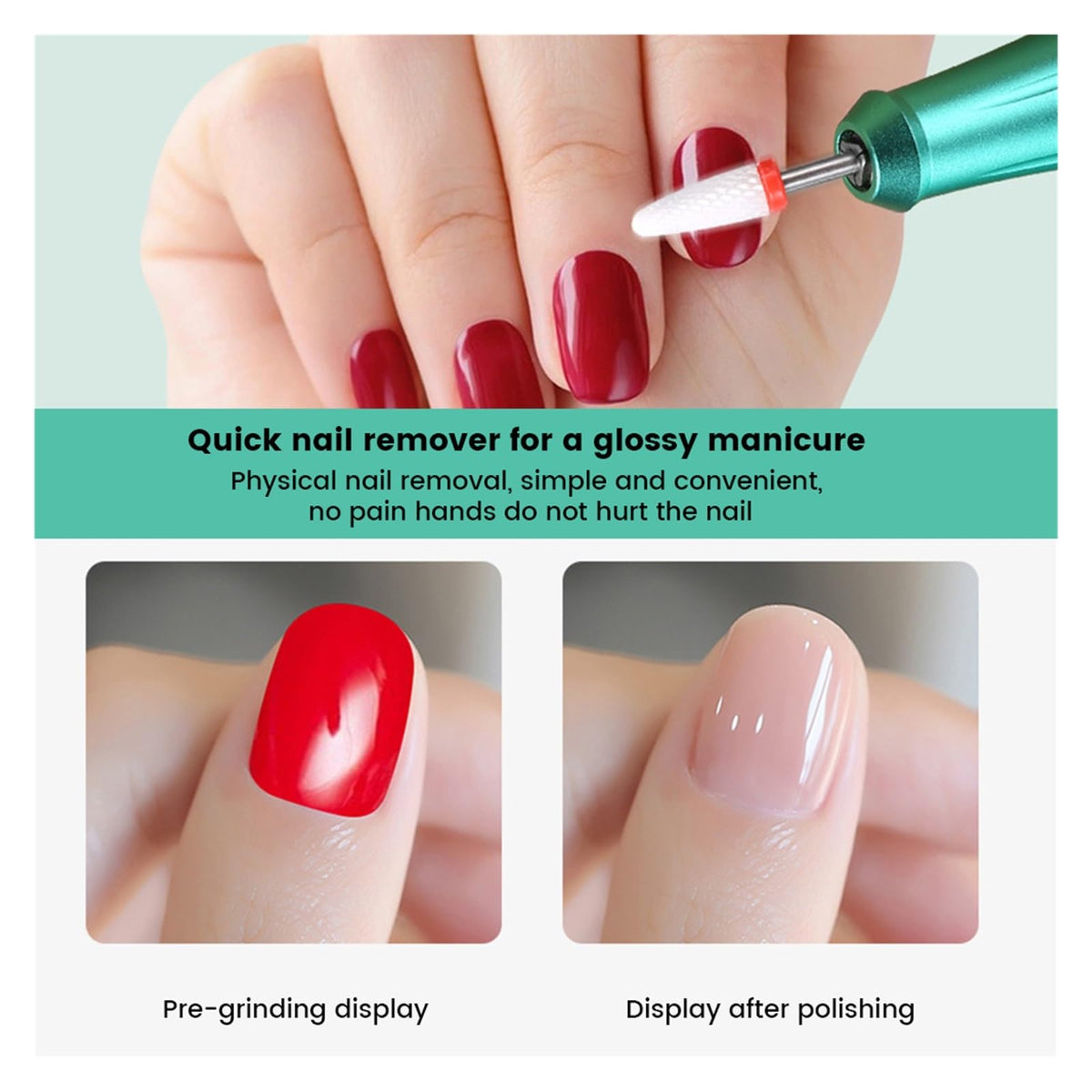 35,000 RPM Portable Rechargeable Nail Drill for Acrylic & Gel Nails