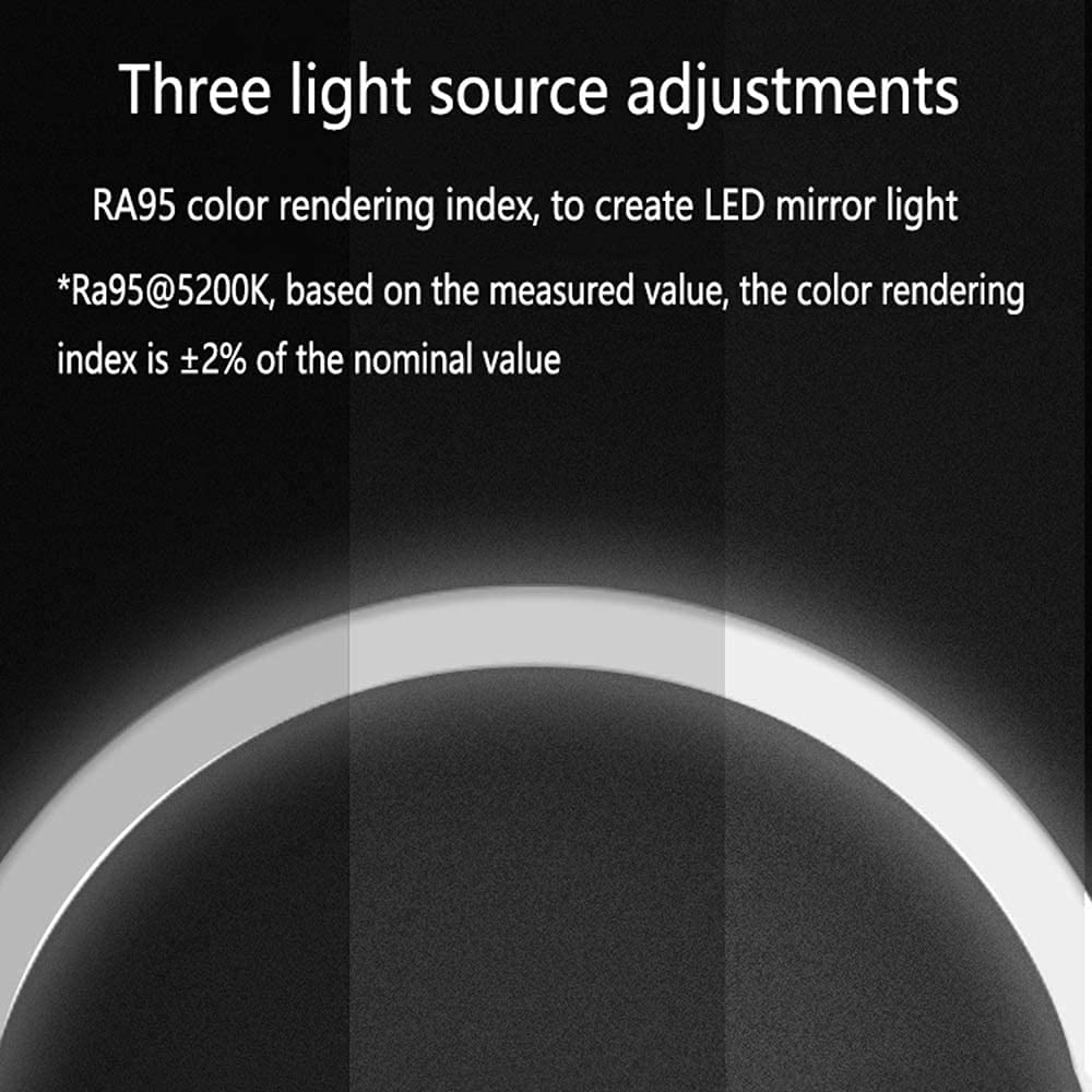 8.5" Lighted Vanity Makeup Mirror with Touch Dimming