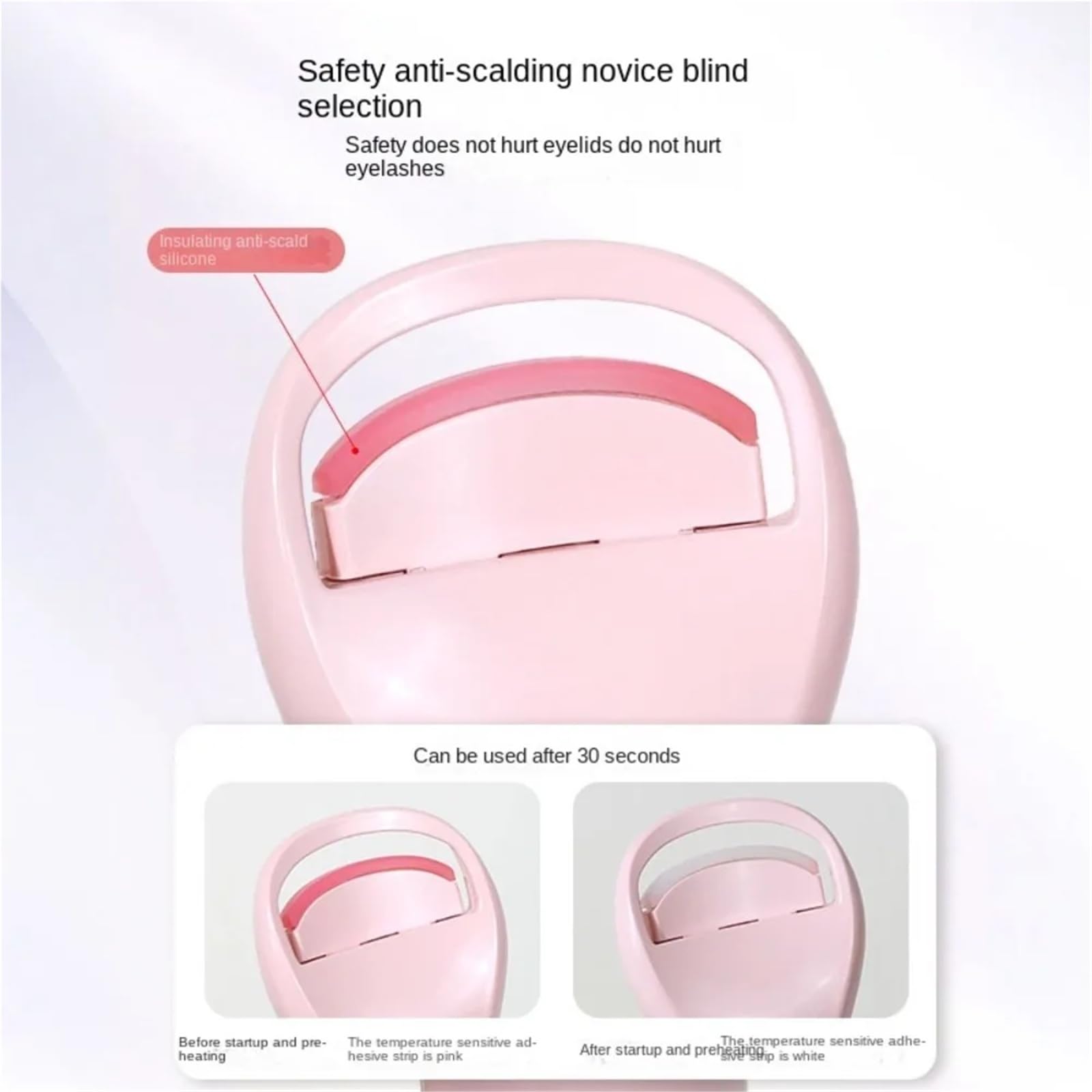 Electric Heated Eyelash Curler with 3 Temperature Settings