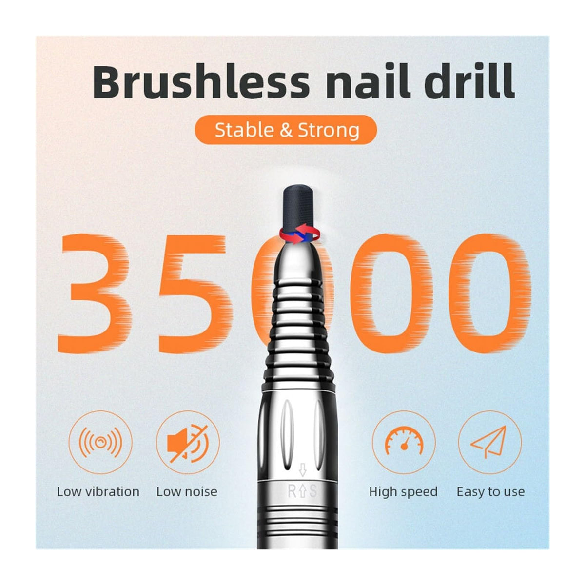 Portable Rechargeable Electric Nail Drill with LCD Display