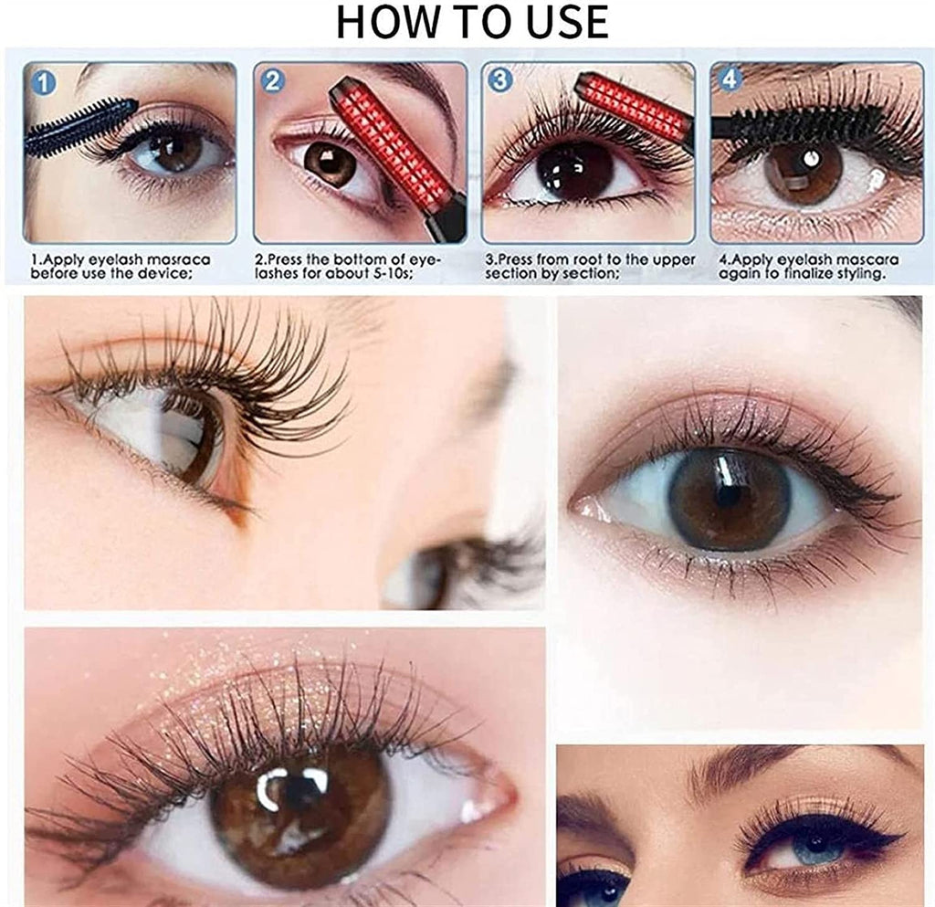 USB Rechargeable Heated Eyelash Curler with 3 Temperature Settings