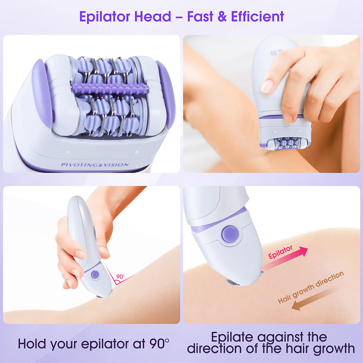 2-in-1 Cordless Epilator & Shaver for Face and Bikini Area