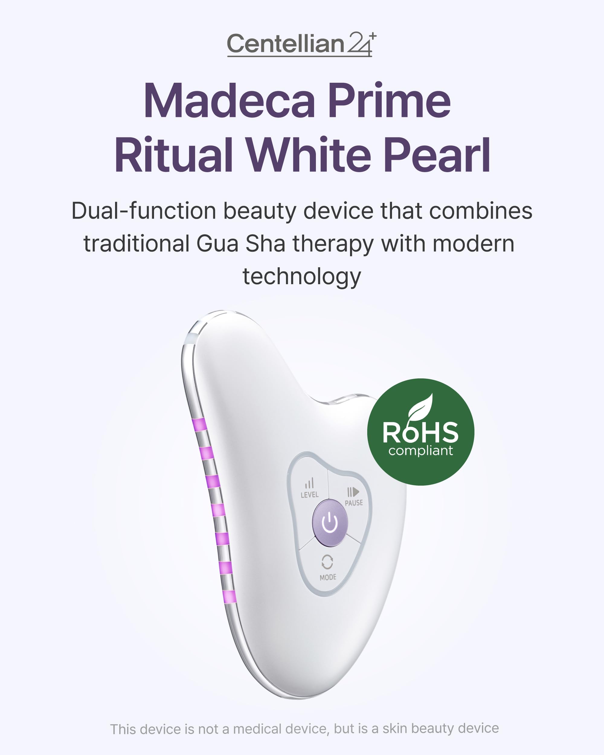 CENTELLIAN 24 Madeca Prime Ritual White Pearl Gua Sha Beauty Device