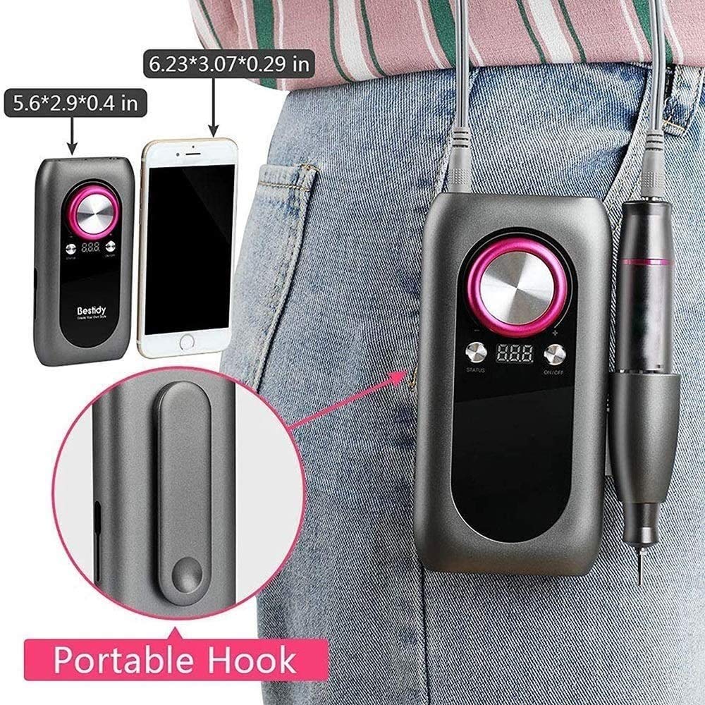 35,000 RPM Rechargeable Electric Nail Drill for Acrylic & Gel Nails