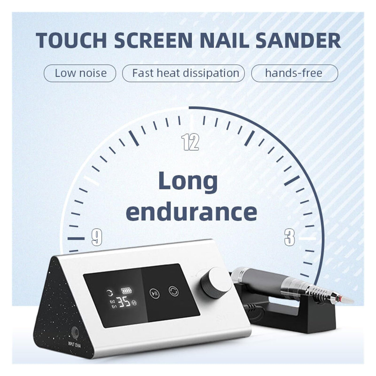 35,000 RPM Touchscreen Electric Nail Drill for Manicure & Acrylic Nails
