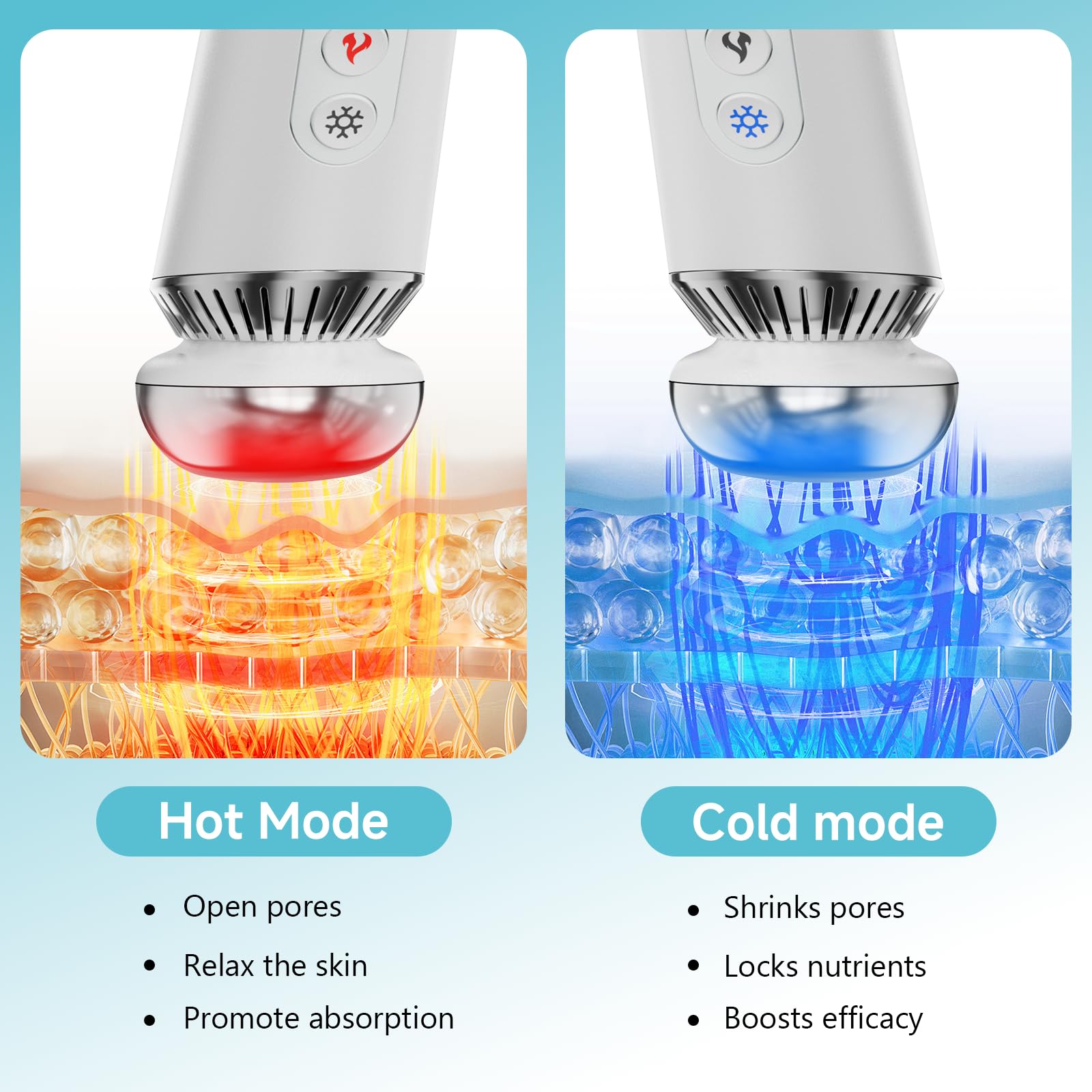Depuffing Wand for Eyes & Face, 2-in-1 Hot & Cold Eye & Facial Massager