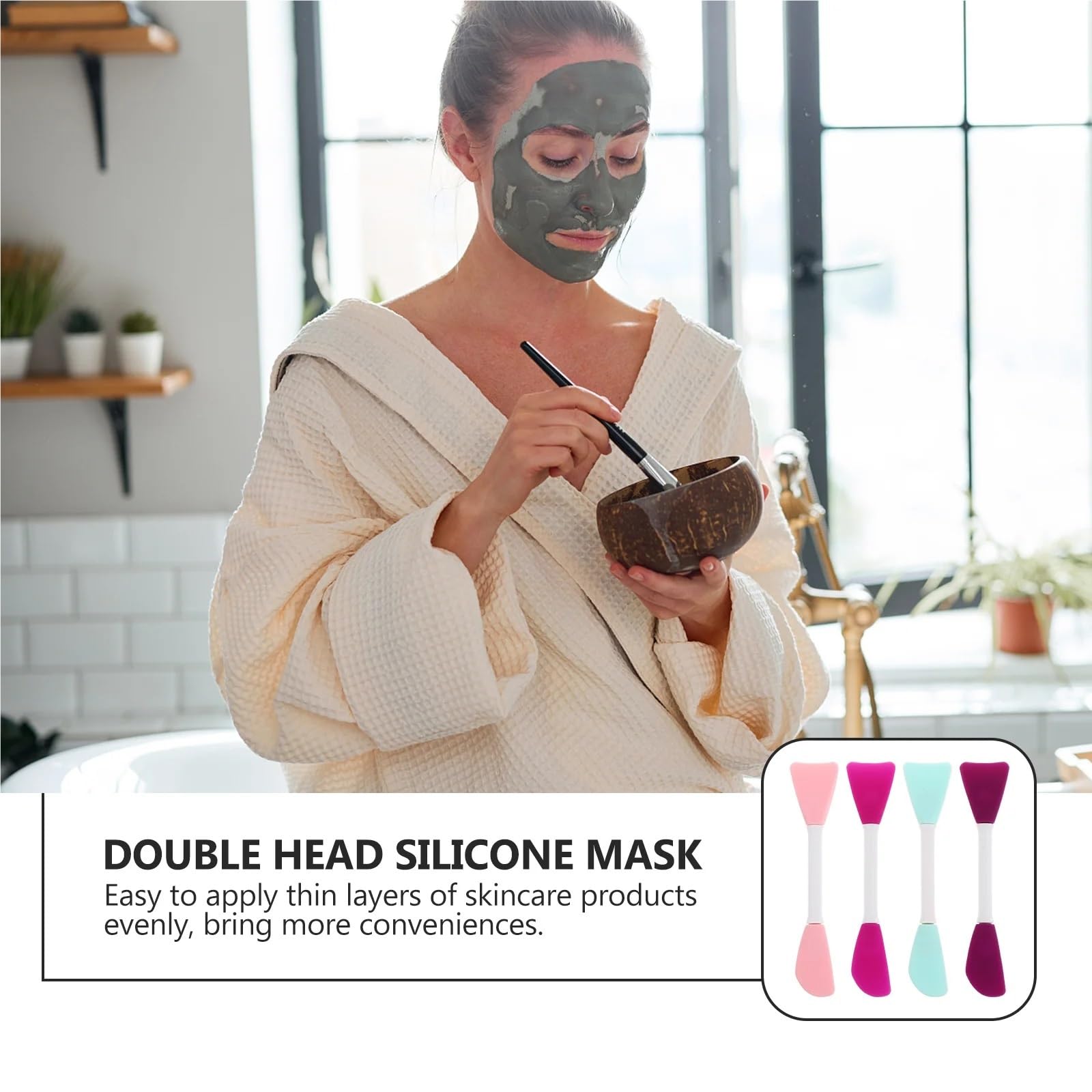 Silicone Face Mask Applicator Brush Set, 16-Piece