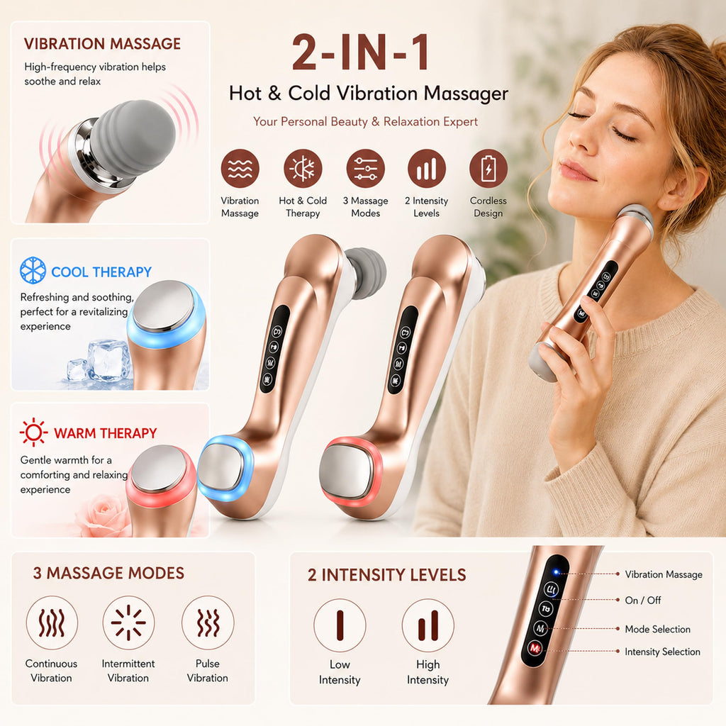 Carepeutic Portable Hot & Cold Vibration Massager for Relaxation